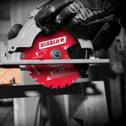 Diablo Framing Saw Blade for Wood - TiCo Hi - Density Carbide, Non-Stick Perma-Shield Coating, 6-1/2" Diameter, 24 Teeth, .059" Kerf, 3-Pack - D0624X in Kuwait