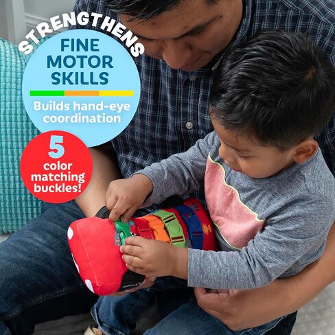 Buckle Toys, Bullet Racecar Plush Learning Toy, Develop Fine Motor Skills | Sensory Learning Activity Toys, Toddler Plane Travel Essential in Kuwait