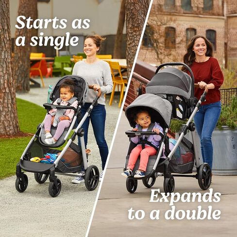 Graco Modes Nest2Grow Travel System, Carseat Stroller Combo, Includes: SnugRide DLX Infant Car Seat and Reversible Baby Stroller, Slide2Me Adjustable Seat, 4 Modes of Use with Optional Baby Gear, Ren in Kuwait