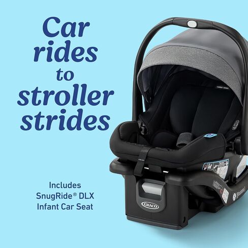Graco Modes Nest2Grow Travel System, Carseat Stroller Combo, Includes: SnugRide DLX Infant Car Seat and Reversible Baby Stroller, Slide2Me Adjustable Seat, 4 Modes of Use with Optional Baby Gear, Ren in Kuwait