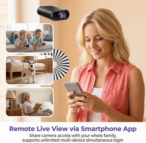 1080P Mini Hidden Camera Wireless, Indoor Security Camera with Motion Detection & Night Vision, App Control - Ideal Nanny Cam, Pet Monitor for Home Office in Kuwait