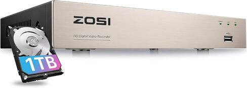 ZOSI H.265+ 8Channel 3K Lite Hybrid 4-in-1 Analog/AHD/TVI/CVI Surveillance Video Recorders Standalone CCTV DVR System for Analog 720P, 1080P Security Cameras, Remote Access, Motion Detection, No HDD in Kuwait