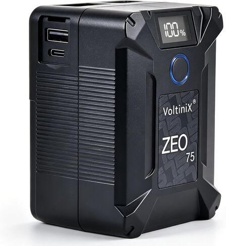 V Mount Battery,75Wh 5200mAh 14.4V V Lock Battery,60W PD USB‑C,D‑Tap,USB‑A,11A High Discharge,LCD Display,for Camera Camcorder Monitor Video Light Filmmaker ZEO75 in Kuwait