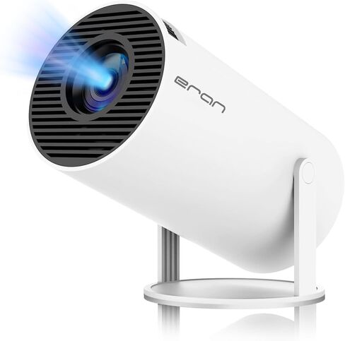 Mini Portable Projector, Support 4K 1080P with Dual-Band WIFI6 5G Wireless 5.0 Bluetooth Android 11,160 ANSI,180° Rotatable, Auto Keystone Correction, 35"-130" Screen Video Projector in Kuwait