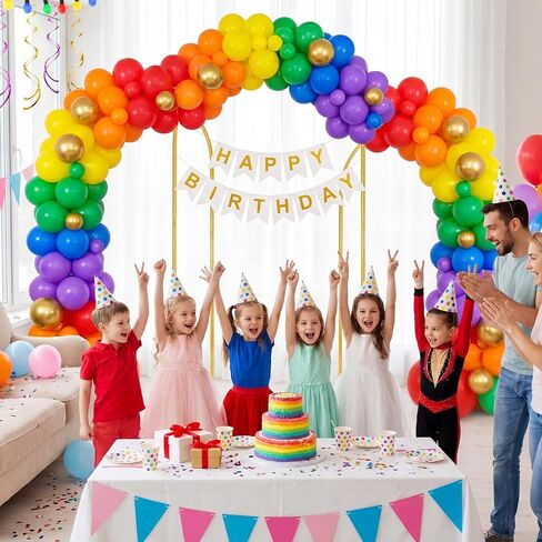 Gold Arch Backdrop Stand Set of 3, 7.2FT 6.6FT 6FT Balloon Arch Stand | Gold Balloon Arch, Easy Assembly, Indoor And Outdoor Use For Wedding, Ceremony, Photos With Flower And Balloon Decor in Kuwait