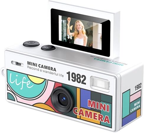 LK030 Retro CCD 720P Mini Pocket Digital Camera | LK030 Mini CCD Camera 0.96in Flip Selfie Screen 200mAh Battery(Pink) in Saudi Arabia