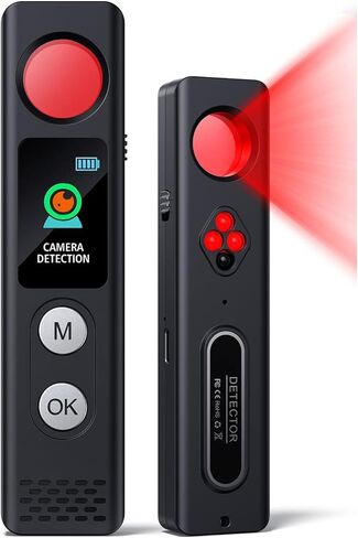Hidden Camera Detectors, Anti-Spy Camera Finder with LED Screen Rechargeable GPS Tracker&Bug Detector, Anti-Theft Alarm, 7 Modes Portable Privacy Protection for Airbnb, Hotel, Car, Office in Kuwait