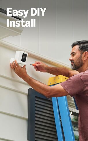 Like-New Ring Spotlight Cam Plus, Battery (newest model), Home or business security with HD video, Two-Way Talk, Color Night Vision, and Security Siren, White in Kuwait
