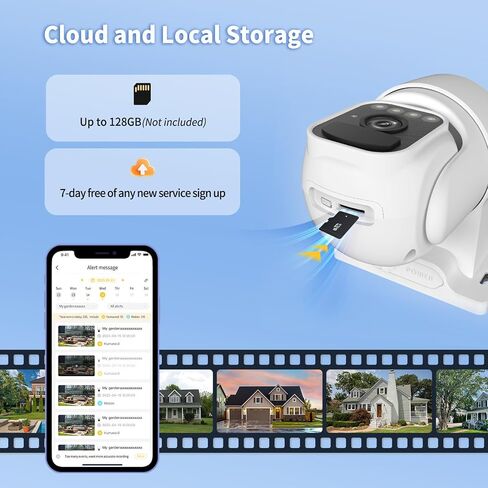 WY-LINK Solar Camera Outdoor Wireless, 360° Wi-Fi Home Security Cameras | 5200mAh battery with solar panel,IP65 weatherproof,color night vision,motion detection tracking,2.4G Wi-Fi only,pan/tilt in Kuwait
