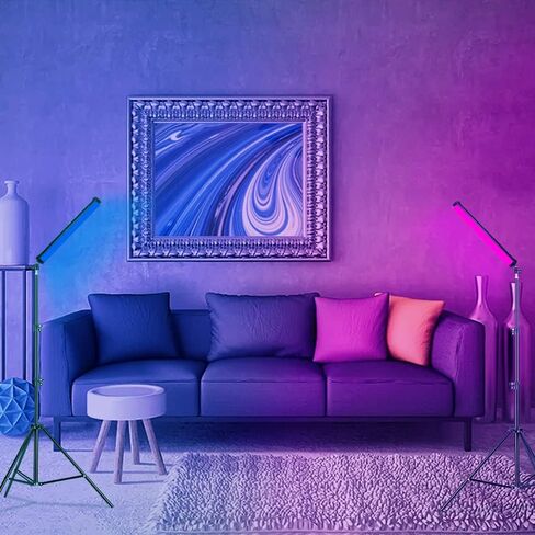 RGB Photography Light Wand Stick, 360° Full Color Portable LED Lighting Wand Handheld 5000mAh Rechargeable Battery & Magnet with 27"-80" Tripod Stand-2 Pack in Kuwait