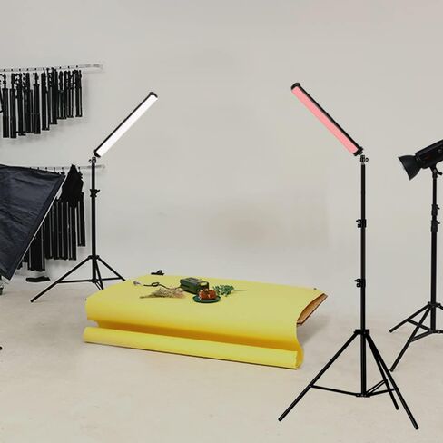 RGB Photography Light Wand Stick, 360° Full Color Portable LED Lighting Wand Handheld 5000mAh Rechargeable Battery & Magnet with 27"-80" Tripod Stand-2 Pack in Kuwait