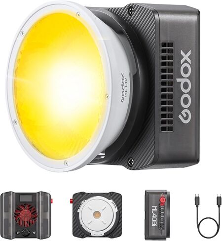 GODOX ML40Bi Bi-Color LED Video Light,2800K ~ 6500K LED Continuous Lighting,Support CCT,11 FX Mode,CRI≈96 TLCI≈96 Lights with App Control in Kuwait