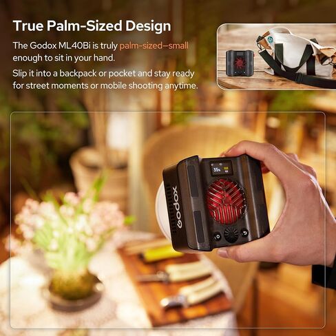 GODOX ML40Bi Bi-Color LED Video Light,2800K ~ 6500K LED Continuous Lighting,Support CCT,11 FX Mode,CRI≈96 TLCI≈96 Lights with App Control in Kuwait