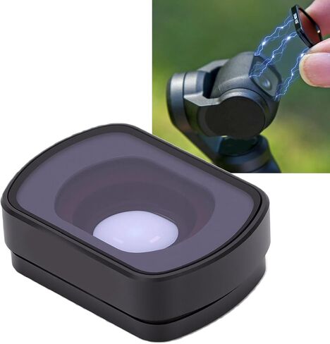 EBTOOLS Magnetic Wide Angle Lens, 0.72X Ultra Wide Angle Lens Compatible with 4 Camera, HD Optical Glass Aluminum Alloy Frame for Landscape Photography in Kuwait