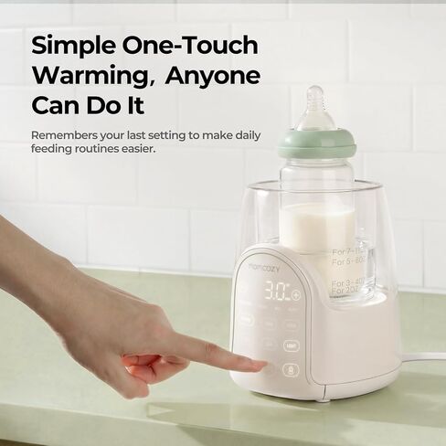 Momcozy NightPro Bottle Warmer for Baby Breast Milk with Night Light | Easy Night Feeding, BPA-Free Tritan, Fast & Even Heating with Nutrients Preserved, Newborn Breastfeeding Essentials for Mom in Kuwait