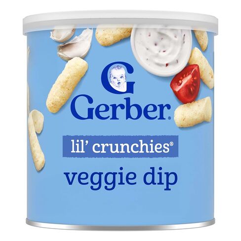 Gerber Stage 3 Veggie Dip Lil Crunchies Snack, 1.48 Oz, 6 Pack in Kuwait