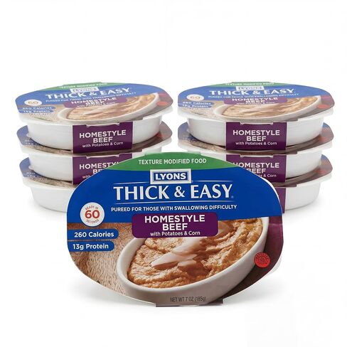 Thick & Easy® Pureed Roast Chicken with Potatoes & Carrots, Texture Modified Meal for Swallowing Support, Ready-to-Serve Microwave Meal, 7 oz Trays - 7 Pack | Texture Modified Meal for Swallowing Support, Ready-to-Serve Microwave Meal in Kuwait