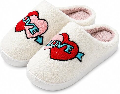 Cartoon Slippers for Womens Mens Cute Cozy Plush Warm Slip-on House Shoes for Indoor and Outdoor Meet Me at Midnight Strawberry Mushroom Evil Eyes Love Heart Slippers in Saudi Arabia