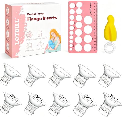 إدراج شفة 13/15/17/19/21 مم 10 قطع متوافقة مع Momcozy S12 Pro/S9 Pro/S12/S9/Medela/Spectra إلخ مضخة الثدي القابلة للارتداء 24 مم شفة/درع، تقليل نفق 24 مم إلى الحجم الصحيح in Saudi Arabia