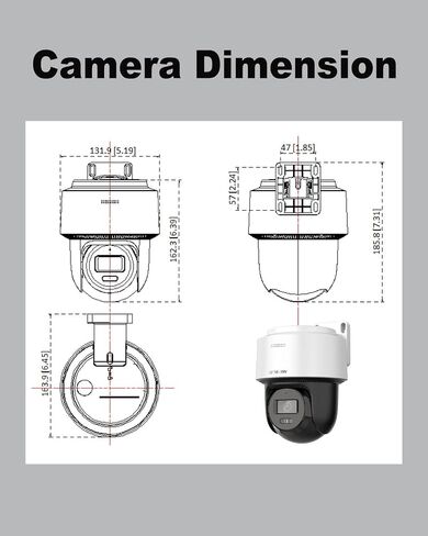DS-2DE2C400MWG-E HIKVIS0N_4MP Wired PT PoE IP Camera with 345° pan and 80° tilt, Auto-Tracking Lite, Smart Hybrid Light, IP66, 2-Way-Audio,2.8mm Lens, 512 GB Card Slot, International English Version in Kuwait