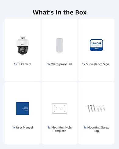 ANNKE 4K PT PoE Camera, 345° Pan 80° Tilt IP Security Cam Outdoor, Not PTZ | Two-Way Audio, Human Auto-Tracking Lite, AI Detection for Home Business Surveillance, Smart Dual Light, 512GB SD Card Slot in Kuwait