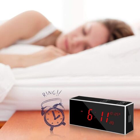 Indoor Security Camera with Clock,HD1080P,Motion Detection,Wireless WiFi,Night Vision,160° Wide-Angle View,Phone App,24/7 Surveillance for Home,Baby/Elder(2.4G and 5G) in Kuwait