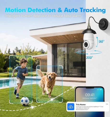 Light Bulb Security Camera,2K 5G & 2.4G WiFi Bulb Cameras for Home Security | Wireless Outdoor Cam with Motion Detection,2-Way Talk,Color Night Vision,Light Socket Security Camera Work with Alexa in Kuwait