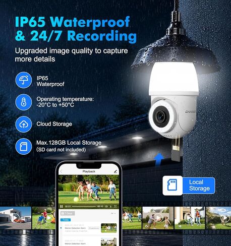Light Bulb Security Camera,2K 5G & 2.4G WiFi Bulb Cameras for Home Security | Wireless Outdoor Cam with Motion Detection,2-Way Talk,Color Night Vision,Light Socket Security Camera Work with Alexa in Kuwait