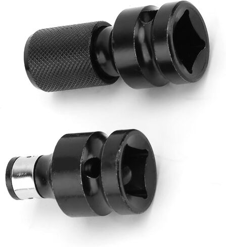 Jiawu 2Pcs 1/2 to 1/4 Hex Female Telescopic Socket Adapter for Electric Wrench, Durable Telescopic Ejector Adapter for Easy Bit and Sleeve Replacement, Small Body Power Tool Accessories in Kuwait