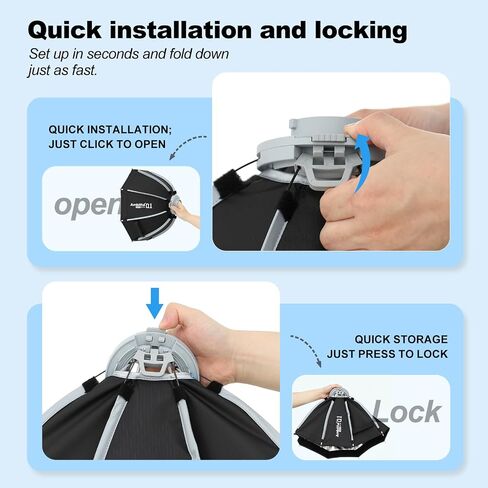 Ambitful Q1 Quick Release Softbox, with Godox Mount, 8x22 in Strip | Strip Softbox Photography lighting modifier, With Gopdox Mount For Godox AD300PROII Godox ML100R ML60 in Kuwait