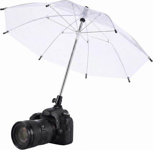 DSLR Mirrorless Camera Hot Shoe Umbrella Rain Cover Protector Sunshade (White) in Kuwait