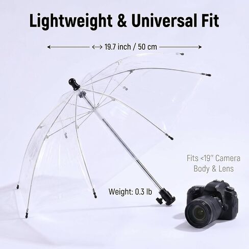 DSLR Mirrorless Camera Hot Shoe Umbrella Rain Cover Protector Sunshade (White) in Kuwait