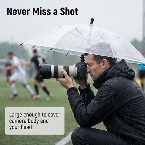 DSLR Mirrorless Camera Hot Shoe Umbrella Rain Cover Protector Sunshade (White) in Kuwait