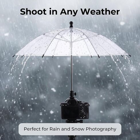 DSLR Mirrorless Camera Hot Shoe Umbrella Rain Cover Protector Sunshade (White) in Kuwait
