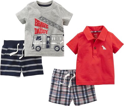 Simple Joys by Carter's Baby Boys' 4-piece Playwear Set in Kuwait