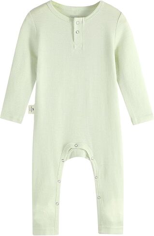Baby Merino Wool Silk One-Piece Romper with Snaps | Long Sleeve Coverage, Lightweight Breathable Comfort, Soft Against Delicate Skin, Easy Dressing and Diaper Changes in Kuwait