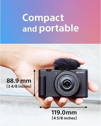 Sony ZV-1F Vlog Camera for Content Creators and Vloggers Black Bundle with Lexar 64GB High-Performance 800x UHS-I SDHC Memory Card + Camera Case + 1400 mAh Battery Pack in Saudi Arabia