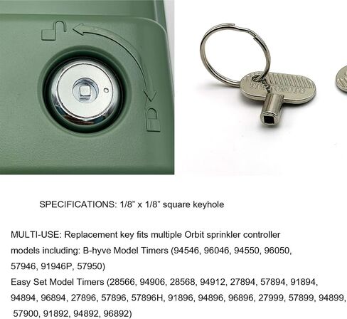 Sprinkler Controller Door Key Sprinkler Timer Lock Key for Orbit and Hydro-Rain, Metal (2pack) in Kuwait