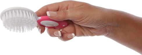 Dreambaby Deluxe Baby Brush and Comb Set - Super Soft Bristles & Non-Scratch Comb - Easy-Grip Toddler Handle – for Newborn Girls - Pink in Saudi Arabia