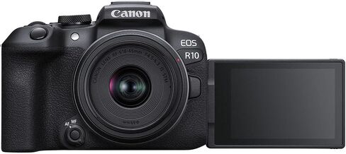 Canon EOS R10 Mirrorless Camera with RF-S 18-45mm f/4.5-6.3 is STM Lens + 128 GB Memory + Extra Battery + Camera Case + Tripod + More (29pc Bundle) in Kuwait