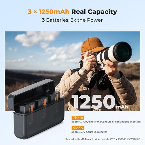 K&F CONCEPT 3-Pack LP-E17 Replacement Batteries and 20W Fast Charger Compatible with Canon EOS R50 R100 RP R10 R8, Powershot V1, T8i T7i T6i T6s SL2 SL3 M3 M5 M6 200D 750D 760D 800D 8000D Camera in Kuwait