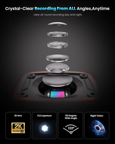 AKEEYO AKY-710Lite Motorcycle Camera/Bike Camera 2K30FPS WiFi Action Camera with Ultra HD,IP66 Waterproof with Loop & Emergency Recording, Parking Monitor,Rechargeable,7.5 Hours Extended Battery in Kuwait