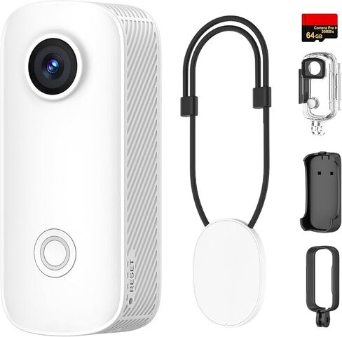 SJCAM C100PRO 4K Body Camera,POV Camera,Magnetic Wearable Action Cam | 2.5H Power use,EIS stablizatio,32g light-weight ,30m Waterproof underwater in Kuwait