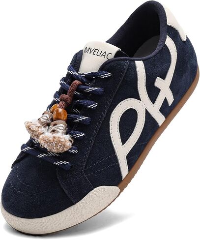 Women's Retro Gum Sole Fashion Sneakers,Lightweight Casual Sneakers | Walking Shoes for Women with Genuine Suede Upper Cute Sneakers for Daily Wear, Work, or Travel in Saudi Arabia