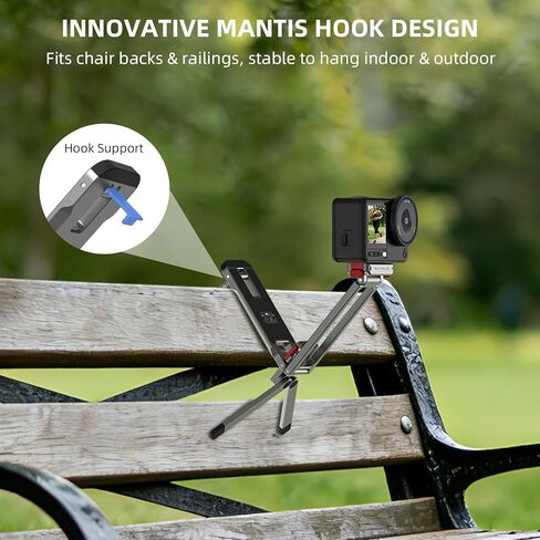 Action 6 Grip Kit (with Metal Cage), Aluminum Alloy Camera Handle Bundle Expansion Mount Magnetic Quick Release Mini Tripod Stand, 180° Adjustable Aluminum Tripod Table Mount Desk Base in Kuwait