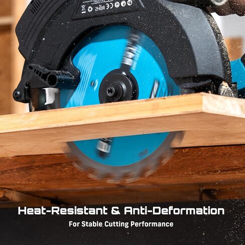 Seesii 4-1/2" Carbide Circular Saw Blades, 24T and 40T, 3/8" Arbor, 2-Pack | Carbide Tipped, Thin Kerf, Heavy Duty, for Wood Plywood MDF OSB Plastic, Fine and Ultra Finish in Kuwait