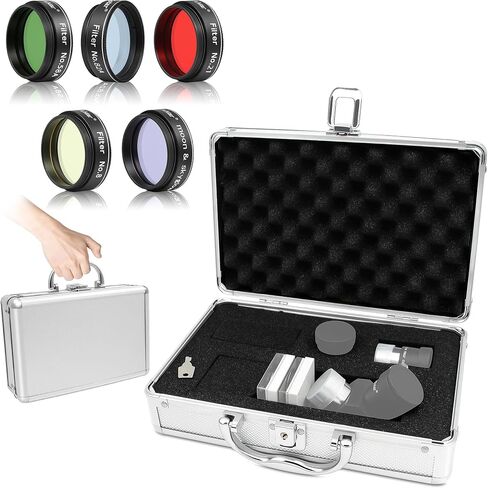 Alstar 5Pcs 1.25" Telescope Filters Kit - Bundle with - Telescope Eyepiece & Filter Accessory Case in Kuwait