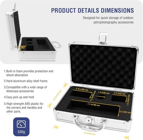 Alstar 5Pcs 1.25" Telescope Filters Kit - Bundle with - Telescope Eyepiece & Filter Accessory Case in Kuwait