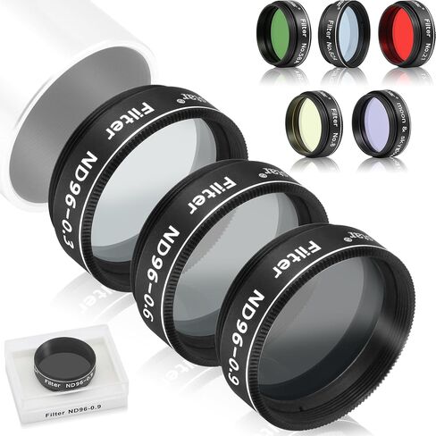 Alstar 5Pcs 1.25" Telescope Filters Kit - Bundle with - 1.25 Inch Telescope Moon Filter Kit in Saudi Arabia