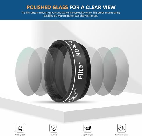 Alstar 5Pcs 1.25" Telescope Filters Kit - Bundle with - 1.25 Inch Telescope Moon Filter Kit in Saudi Arabia